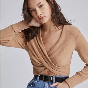 Maeve by Anthropologie / Twist-Front Knit Top